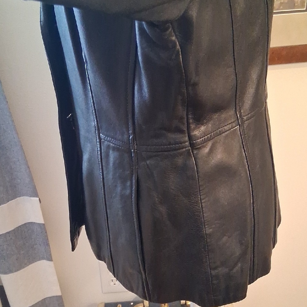Wilsons Leather Women's Black Leather Jacket Blazer - Picture 2 of 10